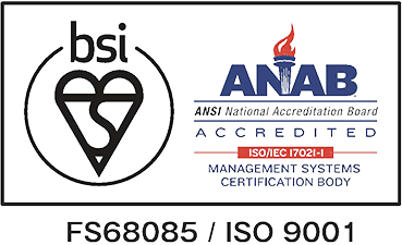 BSI・ANAB ISO 9001 認証マーク